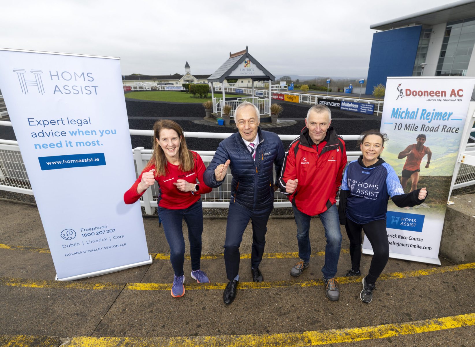 L-R Louise Matthews, Dooneen AC, Robert Bourke, HOMS Assist, Joe Chawke, Dooneen AC and Claire Tuohy, HOMS Assist . Pic Arthur Ellis