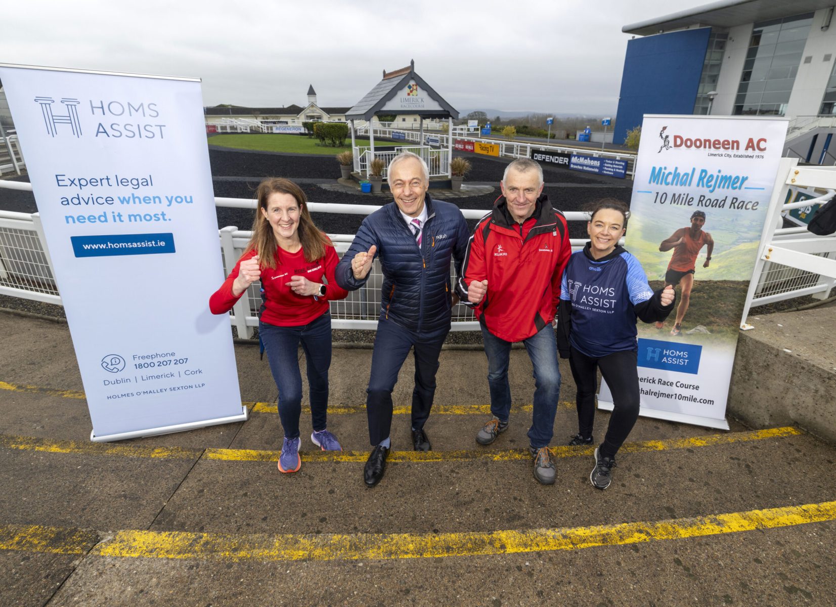 L-R Louise Matthews, Dooneen AC, Robert Bourke, HOMS Assist, Joe Chawke, Dooneen AC and Claire Tuohy, HOMS Assist . Pic Arthur Ellis