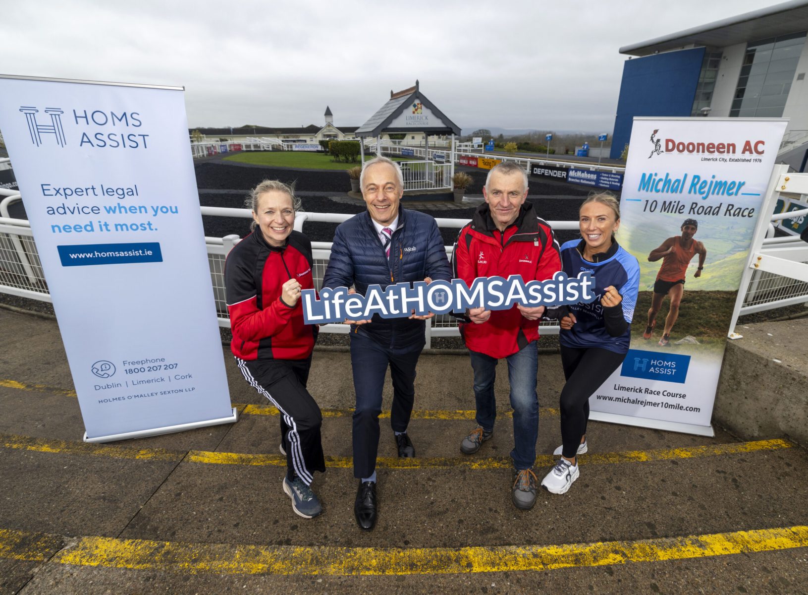 L-R Claire Forward, Robert Bourke, HOMS Assist, Joe Chawke, Dooneen AC and Olga Sandys, HOMS Assist . Pic Arthur Ellis